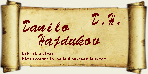Danilo Hajdukov vizit kartica